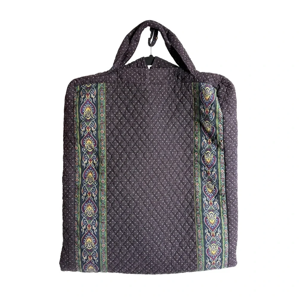 VTG Vera Bradley Garment Bag Indiana Tag Retired Fall of 1990 Black Purple Green